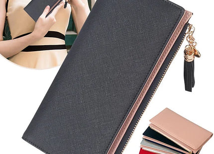 Women Girls PU Leather Long Wallet Money Card Holder Clutch Purse RFID Blocking