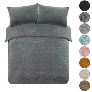 Teddy Fleece Duvet Cover with Pillow Case