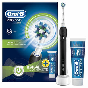 Oral-B Pro 650 Cross Action Electric Toothbrush with Toothpaste