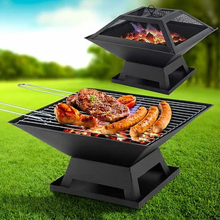 3-in-1 BBQ Grill Fire Pit & Garden Heater