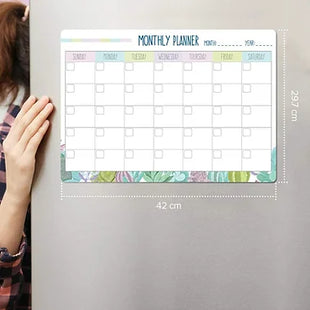 Erasable Magnetic Monthly Planner Whiteboard