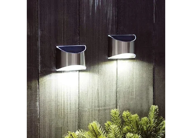 2pk Solar Powered Wall Lights