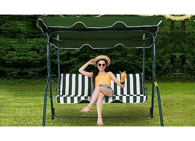 3-Person Metal Porch Swing