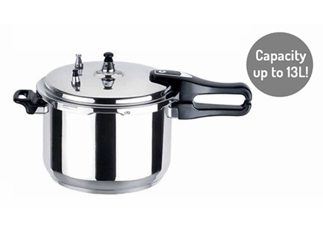 Lightweight Aluminium Pressure Cooker - 5 Sizes