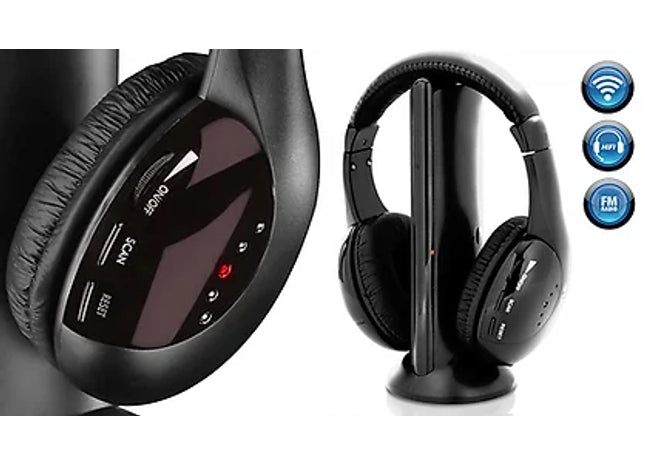 5 in 1 Wireless Headphones Black