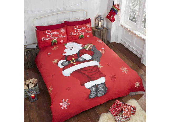 Please stop here Christmas duvet