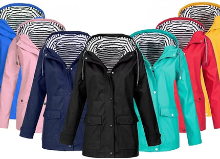 Ladies Hooded Raincoat Waterproof Jacket