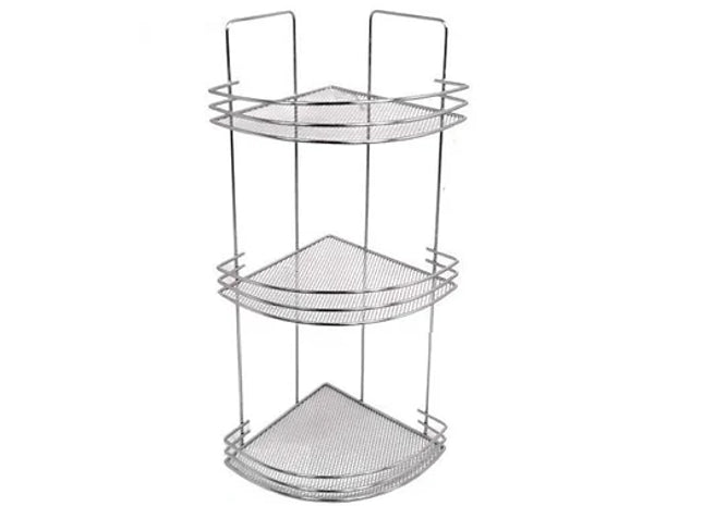 Chrome 3 Tier Corner Bath Shelf