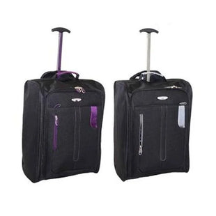 SUPER LIGHTWEIGHT CABIN LUGGAGE TRAVEL BAG PURPLE/GREY