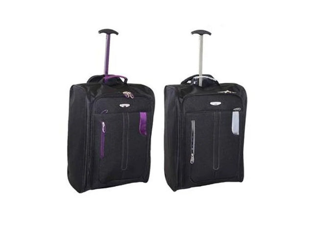SUPER LIGHTWEIGHT CABIN LUGGAGE TRAVEL BAG PURPLE/GREY
