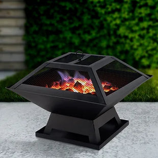 3-in-1 BBQ Grill Fire Pit & Garden Heater