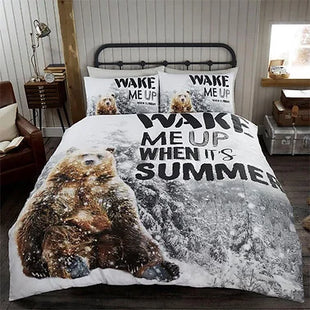BEAR WAKE ME UP WINTER DUVET SET