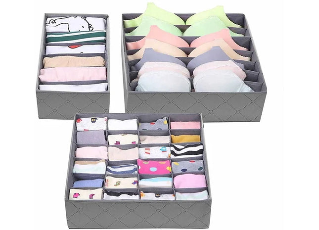 3PCS Dresser Drawer Organiser Divider