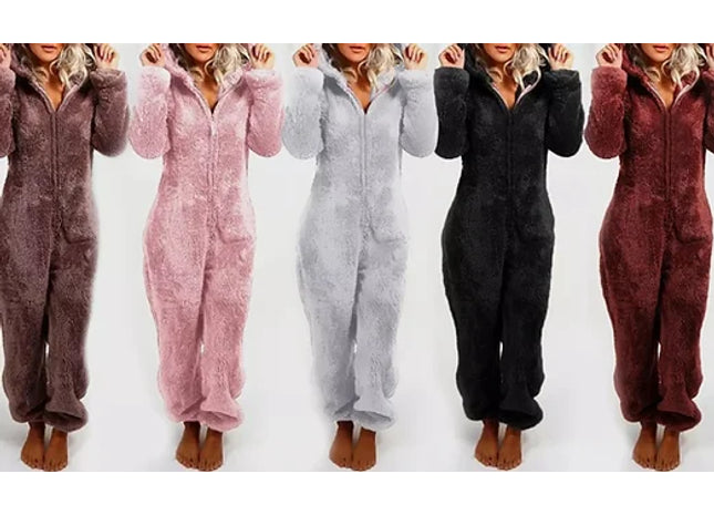 Fleece Plush Jumpsuit Pyjamas