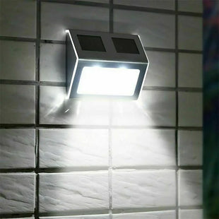2, 4 6 or 8 Stainless Steel Duel Solar Wall Light