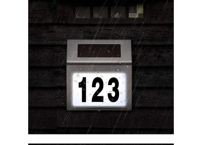 Solar Powered LED House Sign W/ All Letters & Numbers