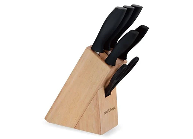 7 Piece Knife Set - With Wooden Block
