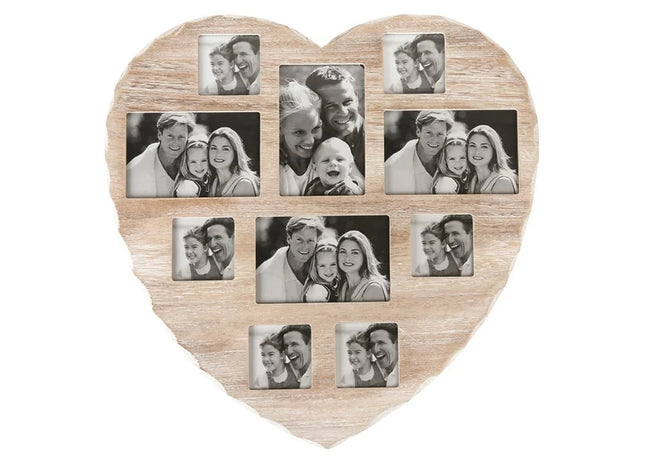 Shabby Chic Heart Photo Collage Frame