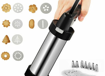 Stainless Steel Baking Press & Icing Gun Kit