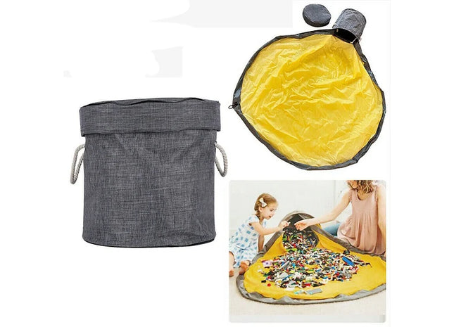 2-In-1 Toy Storage Basket & Play Mat