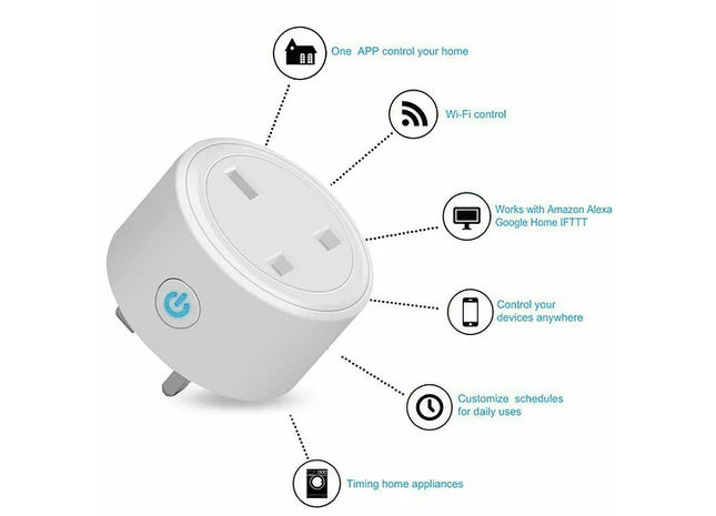 Smart Wi-Fi Household Device Control Wall Plug