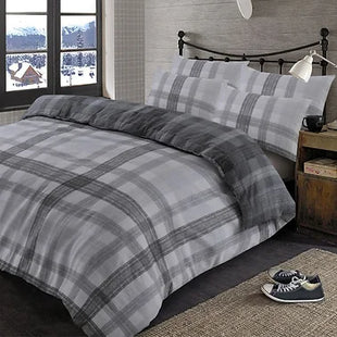 Boston Brushed Cotton Check Tarten Duvet Set