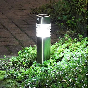 Grundig Stainless Steel LED Solar Lamp