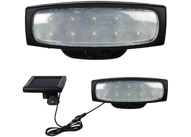 10 LED Solar Powered Rechargeable Shed Light