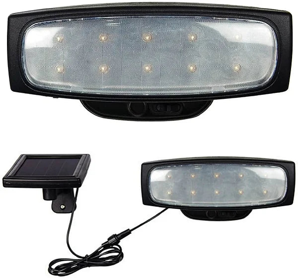 10 LED Solar Powered Rechargeable Shed Light