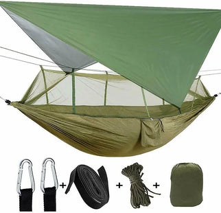 2 Person Waterproof Hammock With Mosquito Net + Rain Cover