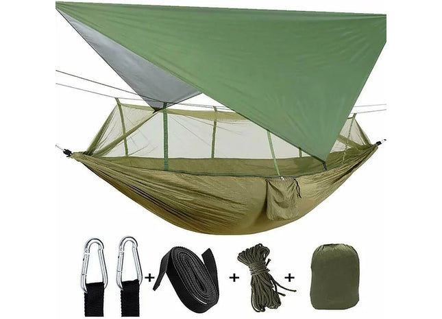 2 Person Waterproof Hammock With Mosquito Net + Rain Cover