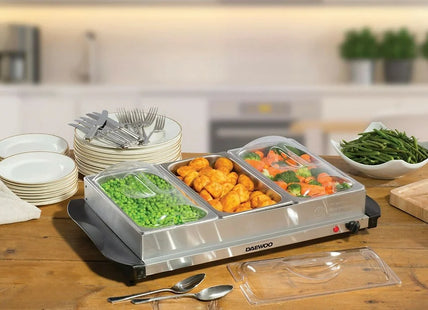 Three Section Buffet Server and Warming Tray