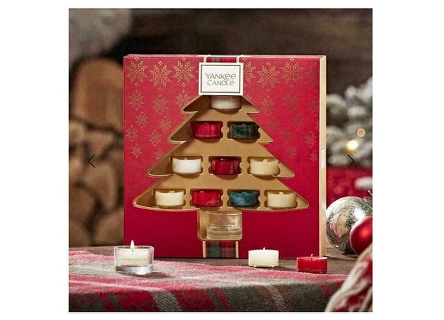 Yankee Candle Gift Set-10 Scented Tea Lights & 1 Tea Light Holder