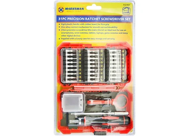 31PC PRECISION RATCHET SCREWDRIVER