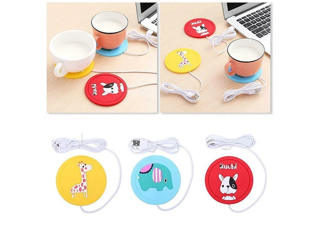 USB Silicone Heating Coaster Heat Warmer Electric Insulation Mug Cup Heater Mat