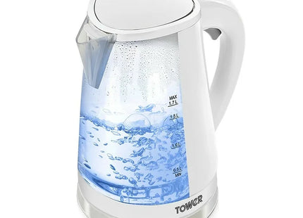 Tower T10012W LED Colour Changing Kettle 2200W 1.7L - White