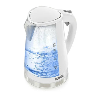 Tower T10012W LED Colour Changing Kettle 2200W 1.7L - White
