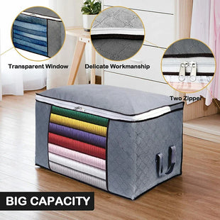 Large Anti Dust Clothes Storage Bag Quilt Blanket Storage Sort Home Organizer