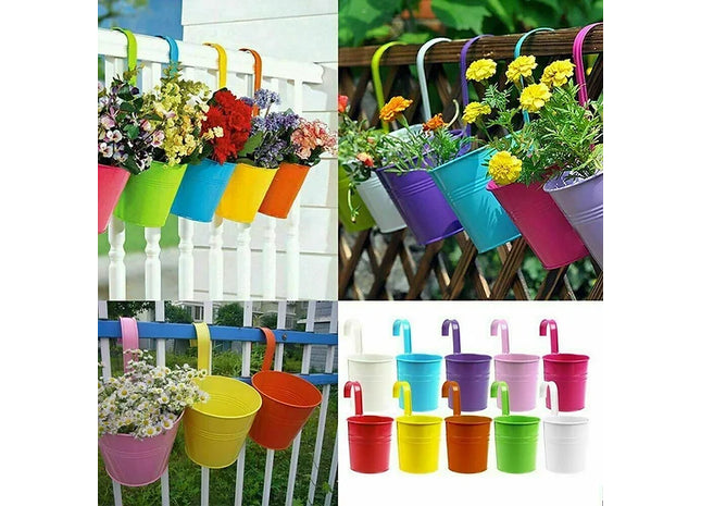10Pcs Metal Plant Flower Pot