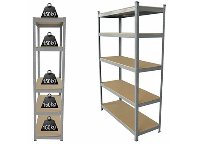 5 Tier Heavy Duty Boltless Metal Shelving Shelves