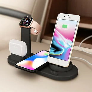 4IN1 Qi Fast Wireless Charger Station Stand Dock