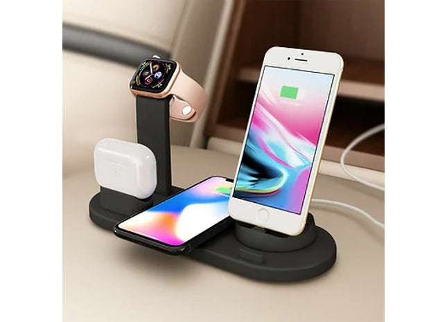 4IN1 Qi Fast Wireless Charger Station Stand Dock