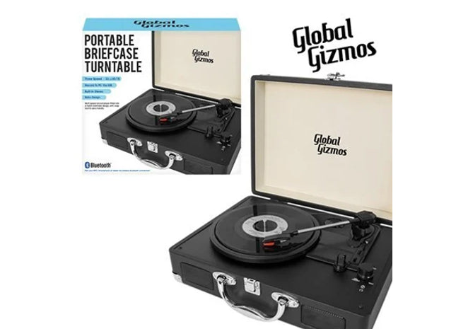 Portable Turntable Suitcase With Bluetooth