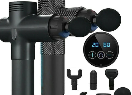 LCD Therapy Massage Gun Percussive Vibration Muscle Massager Sports Recovery UK