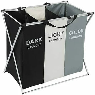 3 Section Foldable Laundry Basket