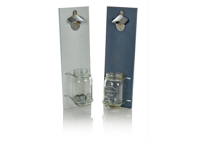 Wall-Mounted Bottle Opener With Cap Catcher