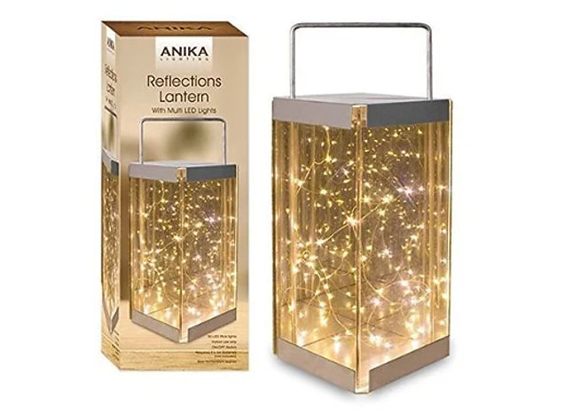 Glass Lantern With 30 LED Rice light