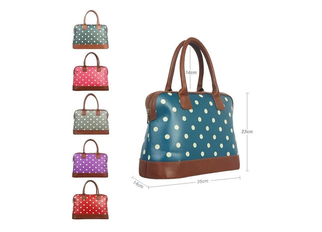POLKA DOT DESIGN HANDHELD HANDBAG