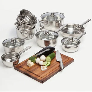 9pc Essential Stainless Steel Cookware Set