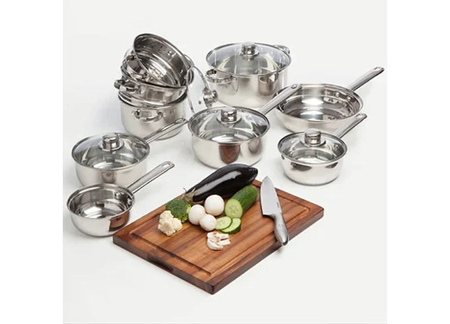 9pc Essential Stainless Steel Cookware Set